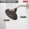 H<sub>2</sub>Okinetic&reg; 5-Setting Transitional Raincan Shower Head