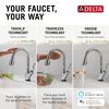 Touch2O with Touchless and VoiceIQ&reg; Technology Single Handle Pull-Down Kitchen Faucet with Soap Dispenser
