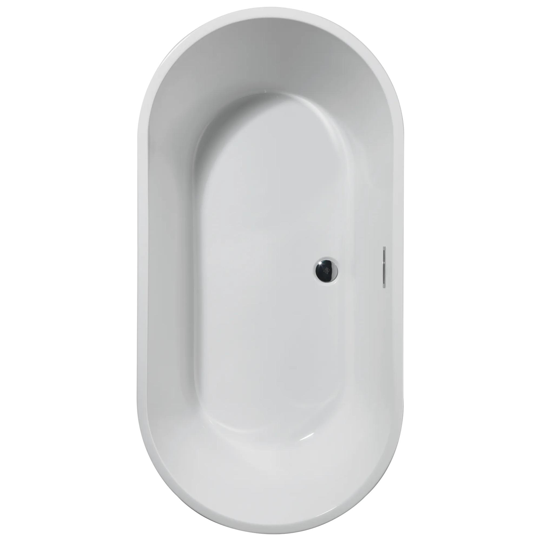 60 in. x 30 in. Freestanding Tub with Center Drain