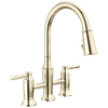 Two Handle Pull-Down Bridge Kitchen Faucet