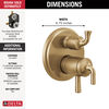 Two-Handle Monitor&reg; 17 Series Valve Trim with 3 Or 6-Setting Diverter