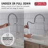 Single Handle Pull-Down Kitchen Faucet With Spring Spout