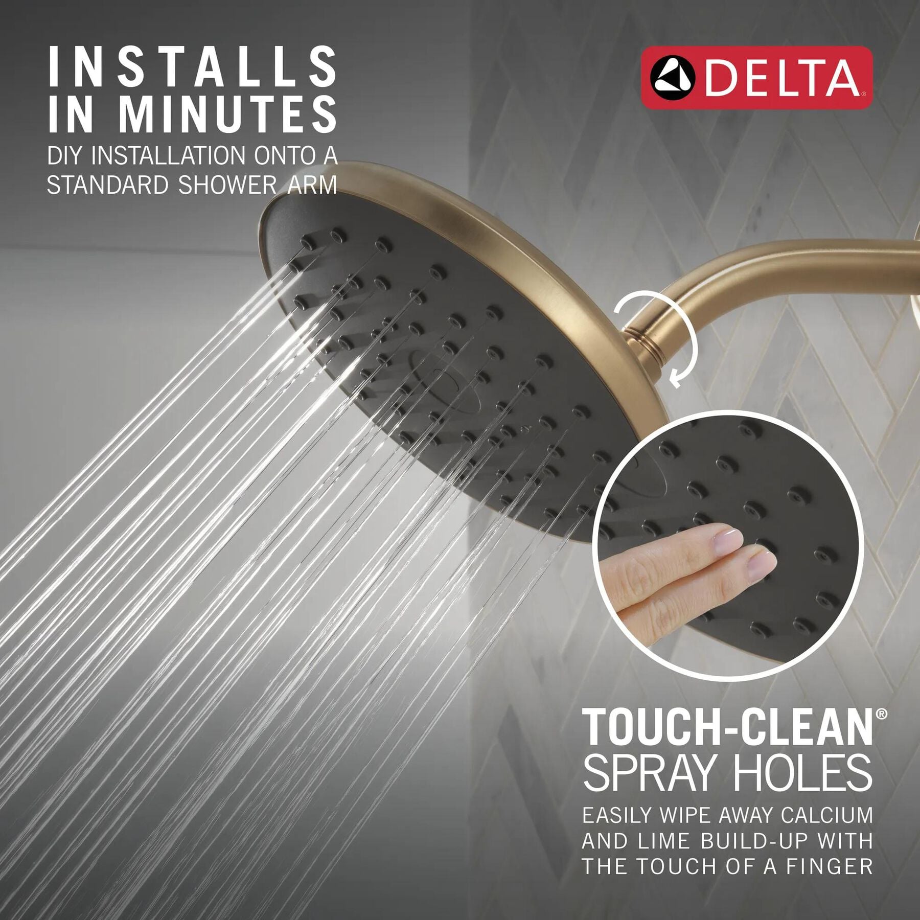 PivotPro&trade; Raincan Shower Head with TouchClean&reg; Spray Face