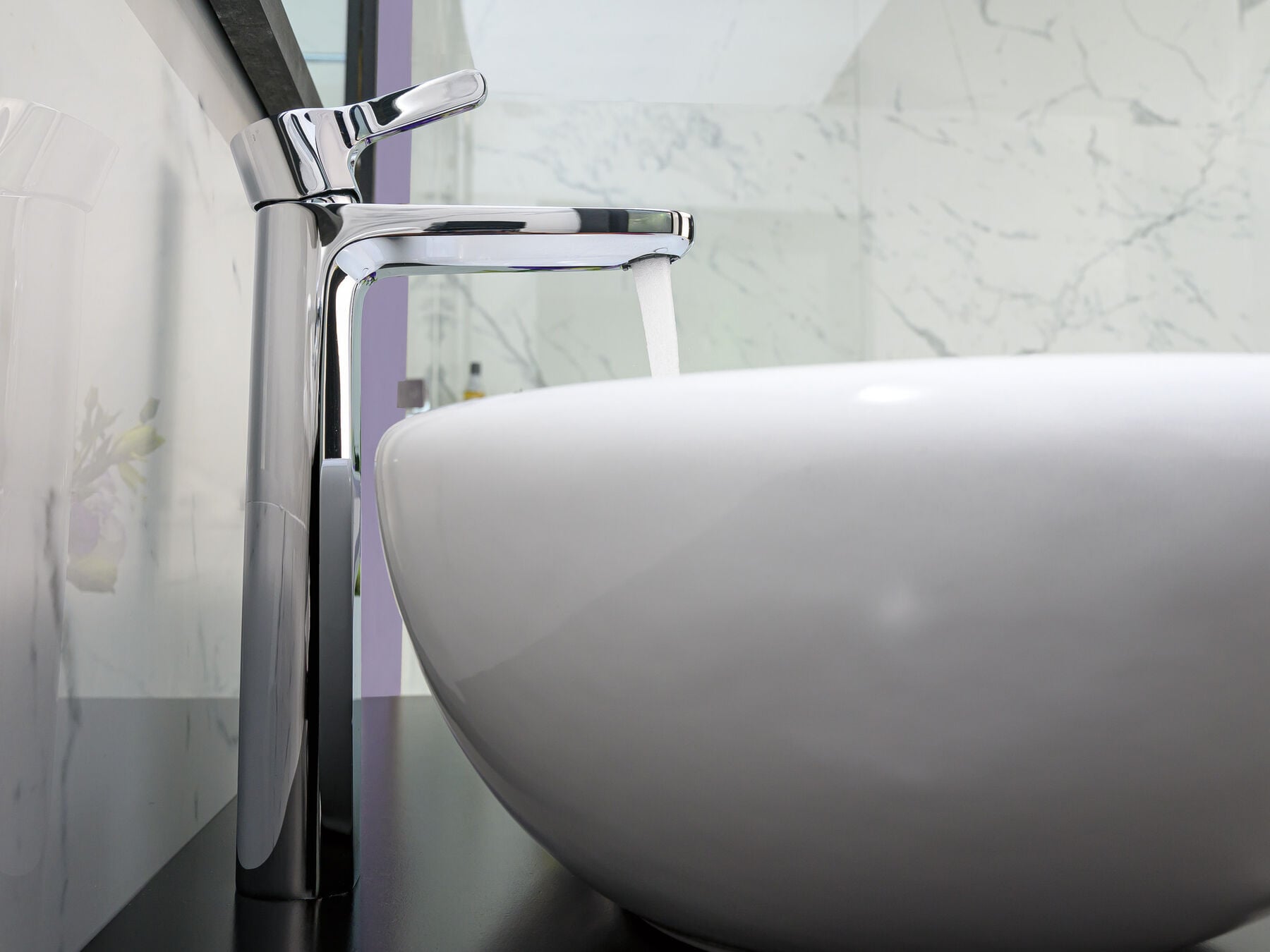 Single Handle Single Hole Vessel Lavatory Faucet - Less Pop-Up