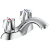 Two Handle Centerset Bathroom Faucet - Less Pop-Up