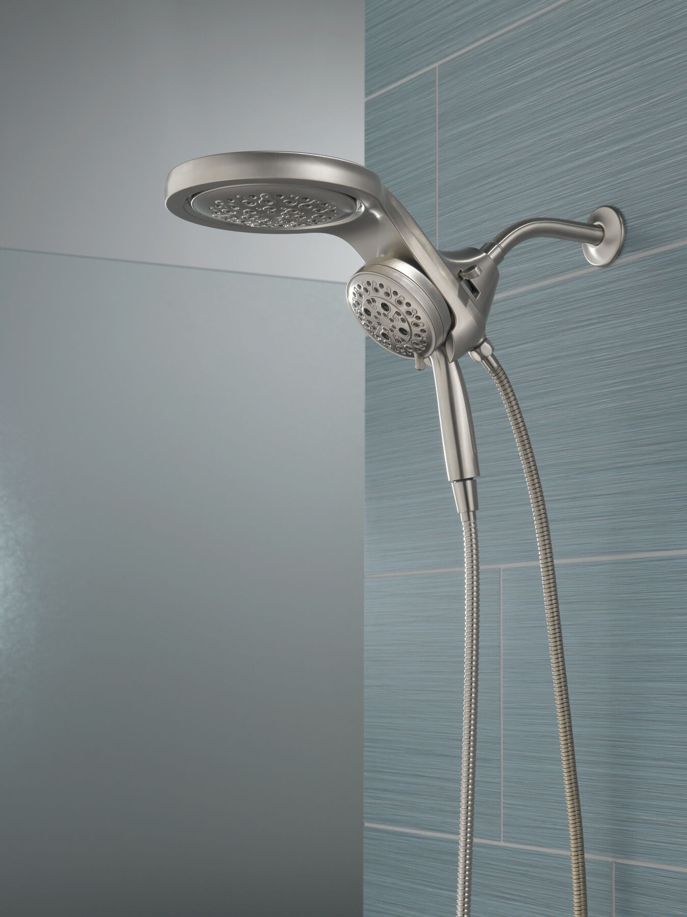 HydroRain&reg; H<sub>2</sub>Okinetic&reg; 5-Setting Two-in-One Shower Head