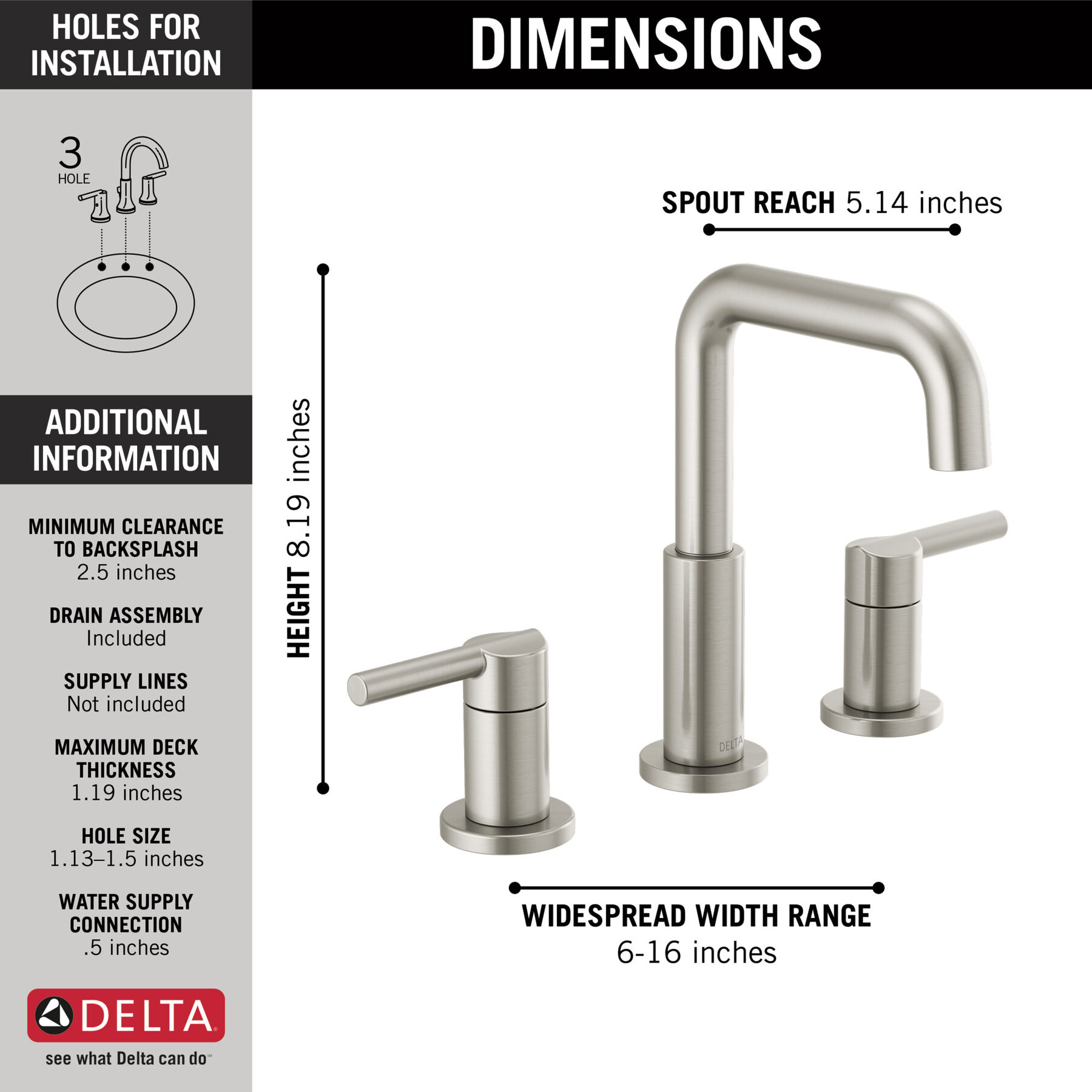 Widespread Bathroom Faucet (Recertified)