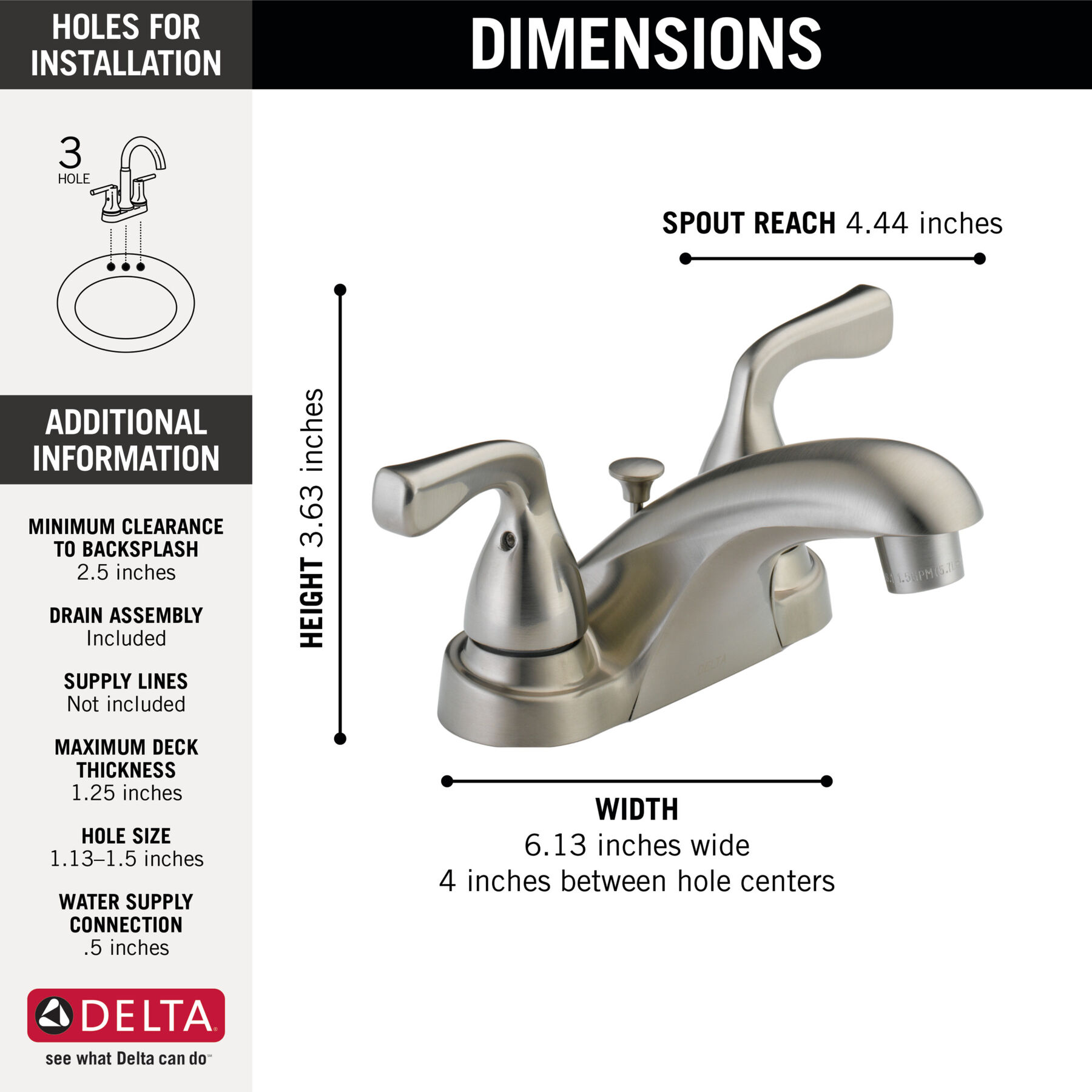Centerset Bathroom Faucet (Recertified)