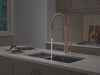 Single Handle Pull-Down Kitchen Faucet With Spring Spout