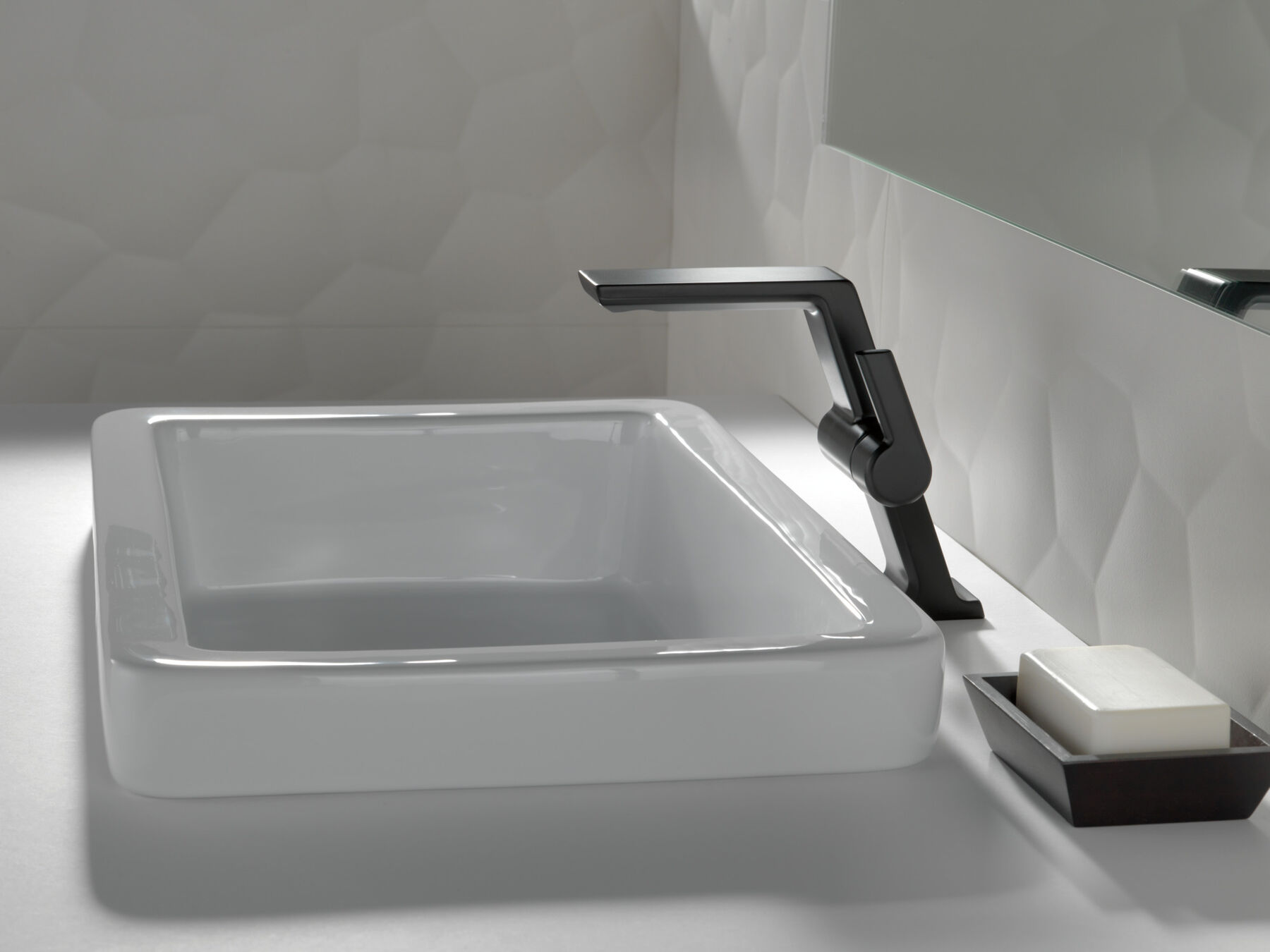 Single Handle Mid-Height Vessel Bathroom Faucet