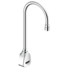 Hardwire Electronic Wallmount Basin Faucet with Gooseneck Spout