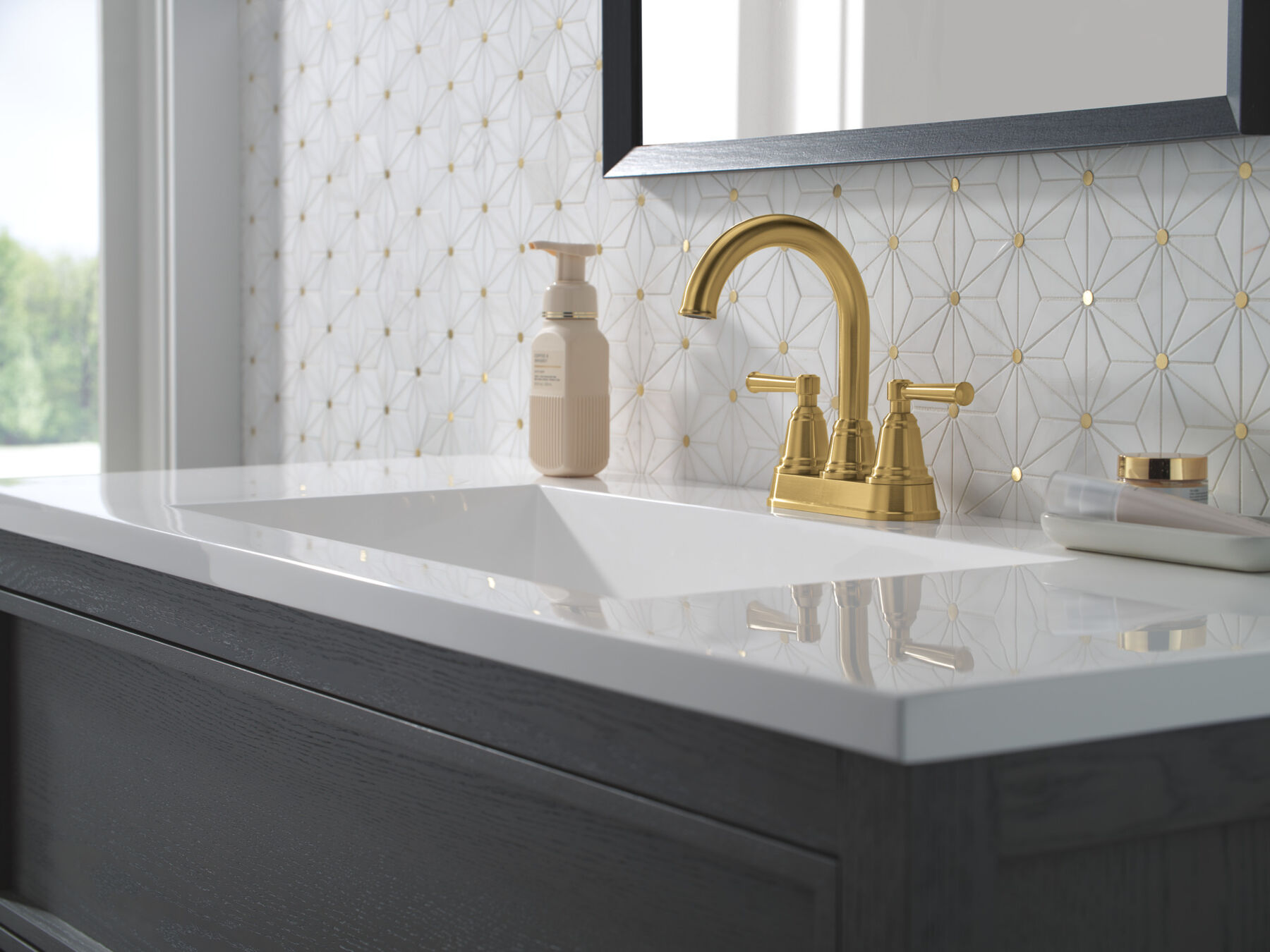 Two Handle Centerset Bathroom Faucet