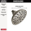 H<sub>2</sub>Okinetic&reg; 5-Setting Traditional Raincan Shower Head (Recertified)