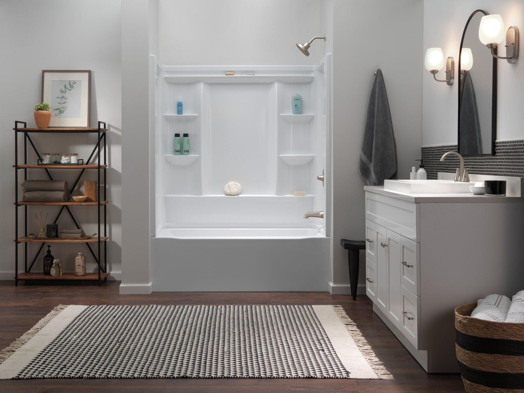 60x30 Alcove Bathtub, Wall Set, Trim and Drain Bundle - Right Drain