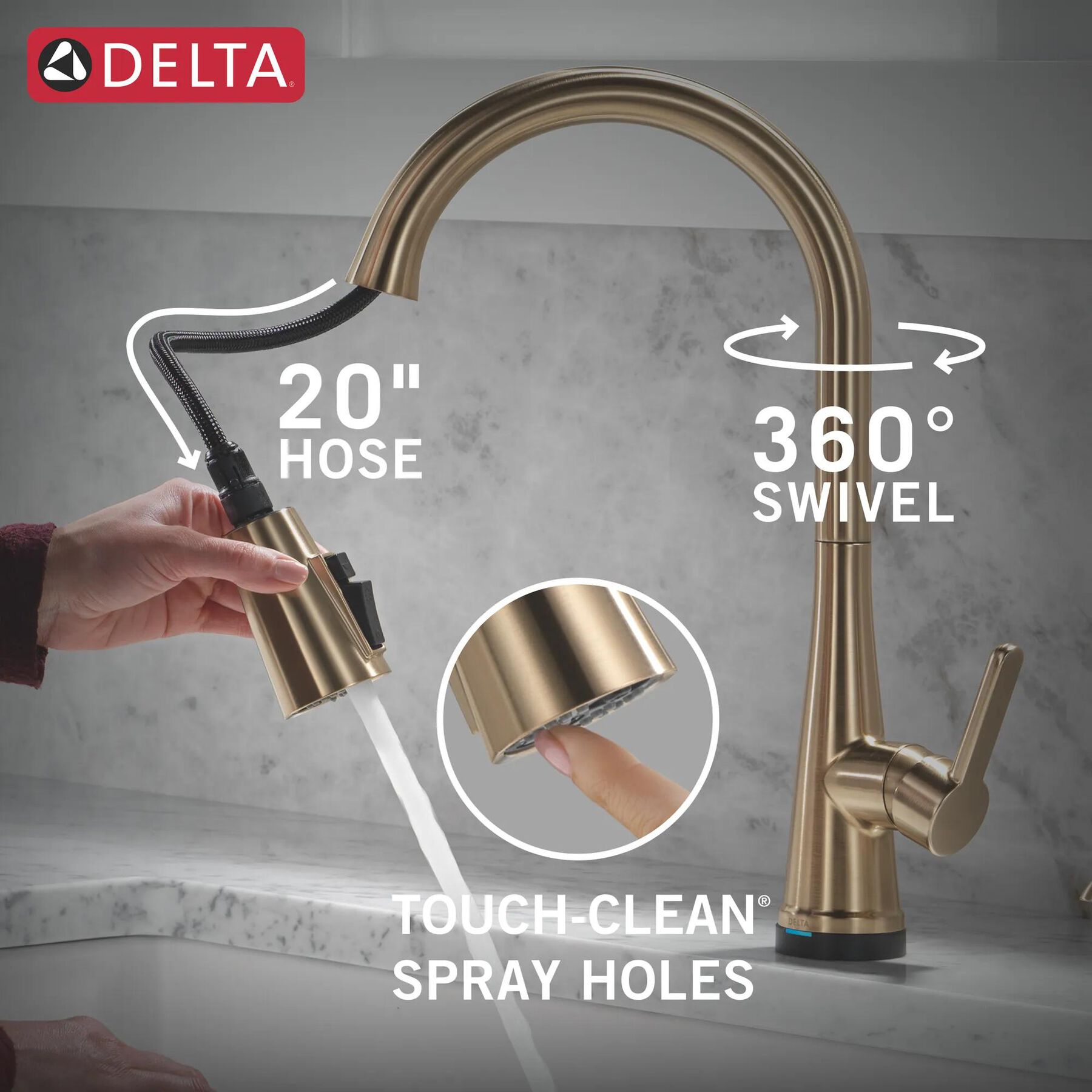 Touch2O&reg; Pull-Down Kitchen w/Soap (Recertified)