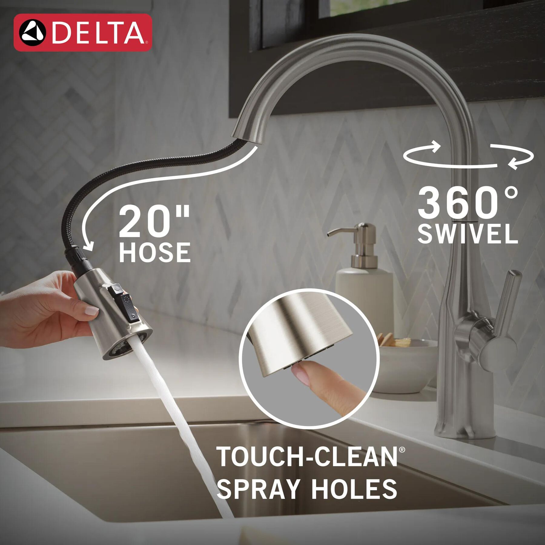 Single Handle Pull-Down Kitchen Faucet