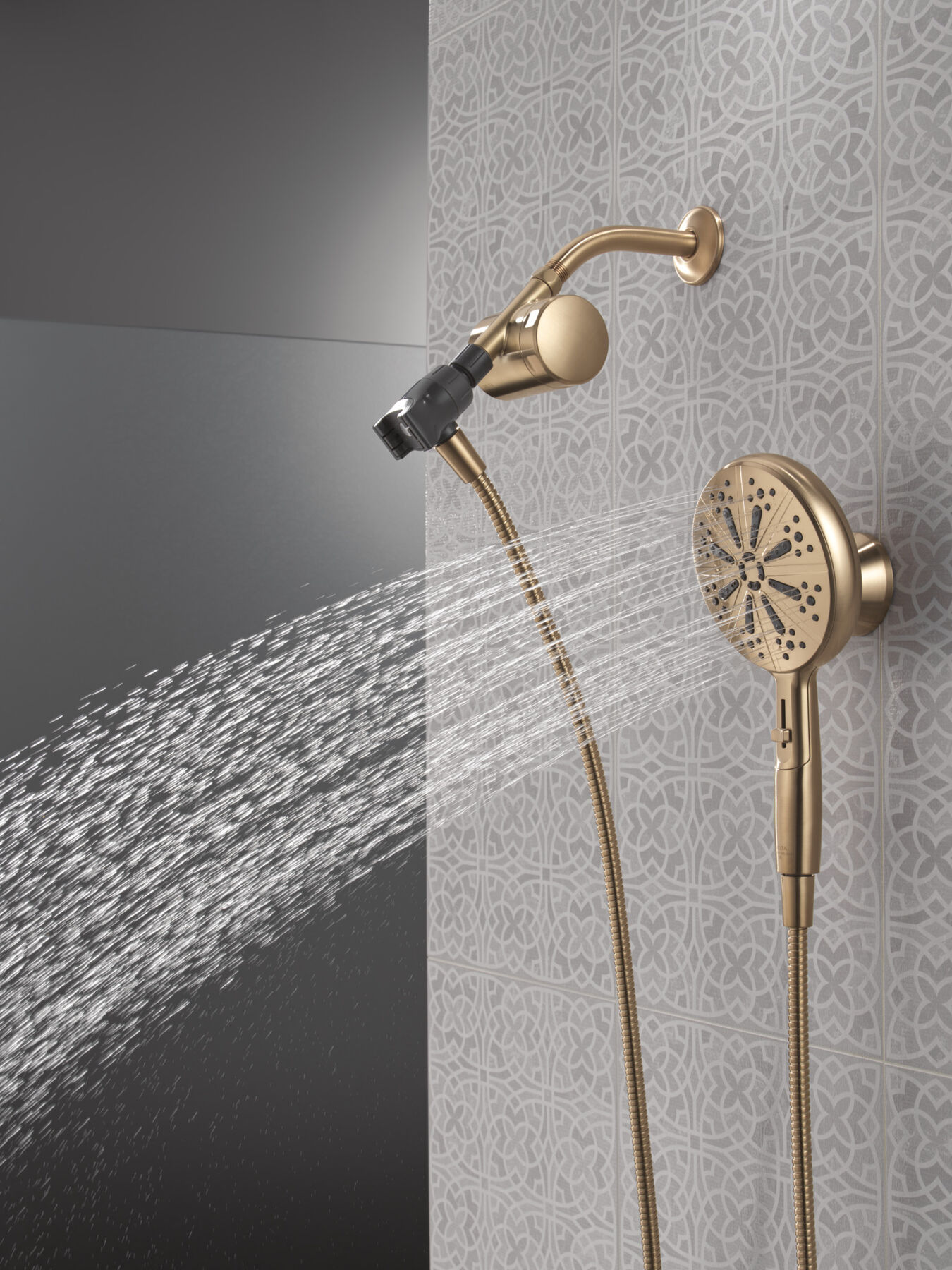 Standard Shower Filter with 6-Setting Showerhead and Mount Bundle