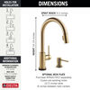 Touch2O with Touchless Technology Single Handle Pull-Down Kitchen Faucet with Soap Dispenser