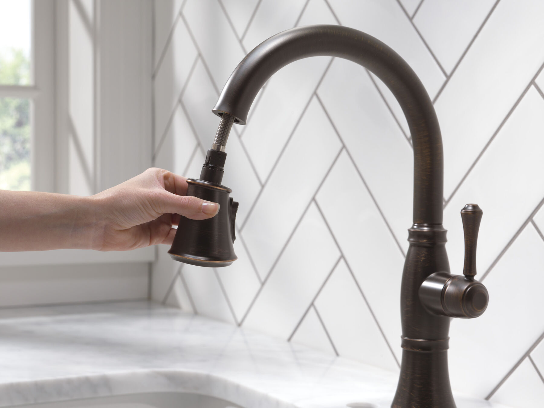 Single Handle Pull-Down Kitchen Faucet with ShieldSpray&reg; Technology