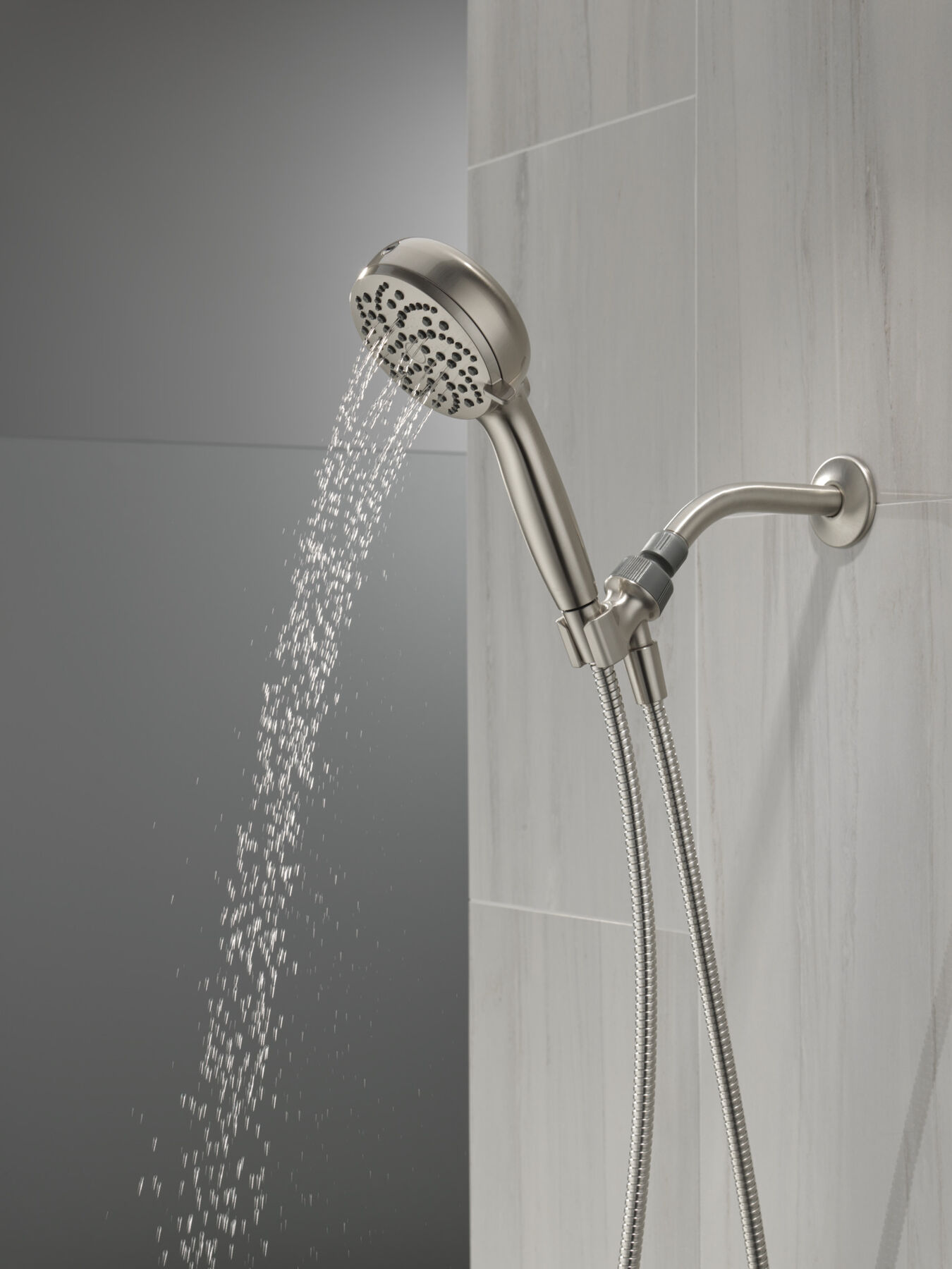 6-Setting Hand Shower with Cleaning Spray in SpotShield Brushed Nickel - 2.5 GPM