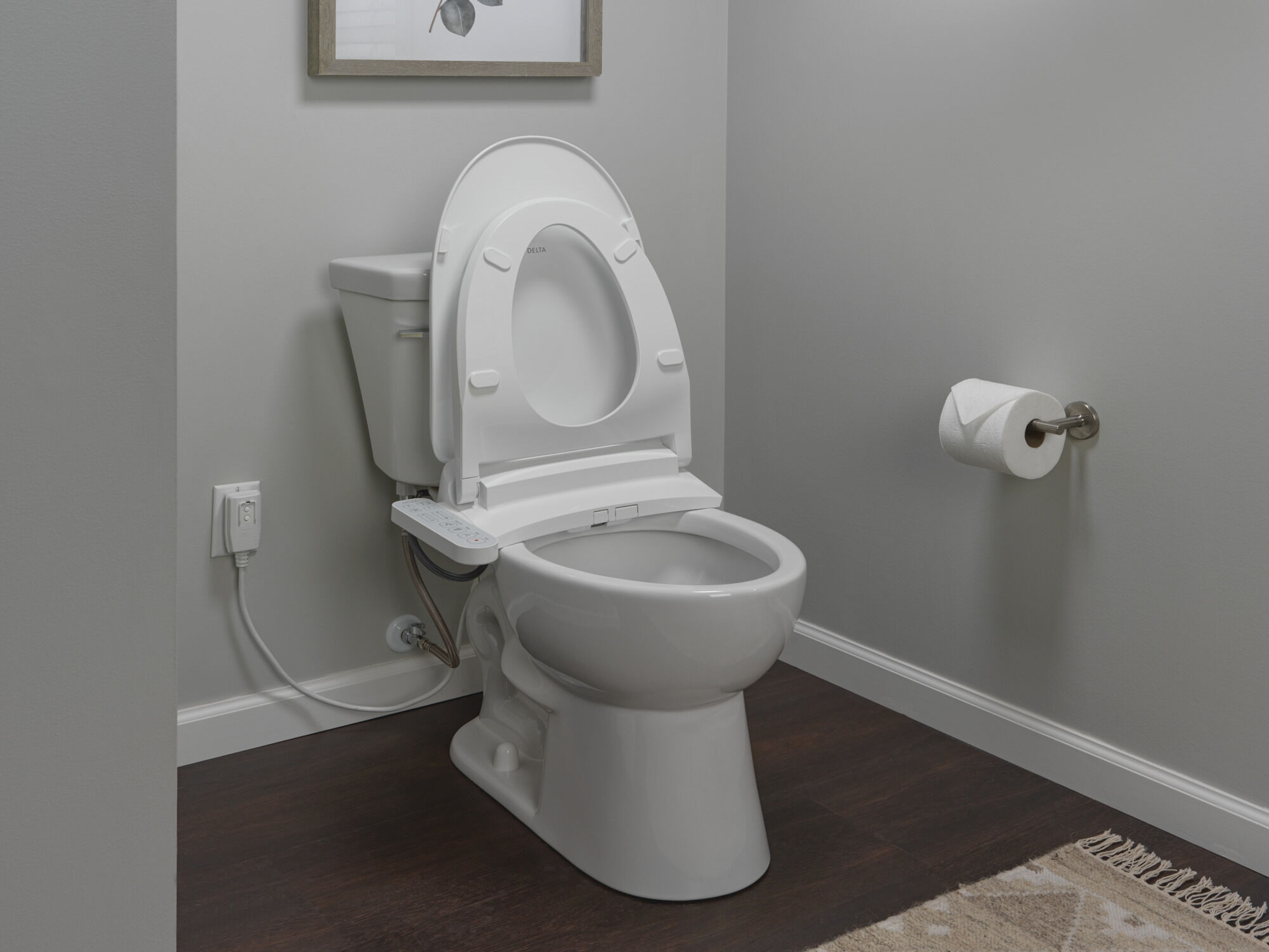 Standard Elongated Electric Bidet Toilet Seat in White 893005E-WH