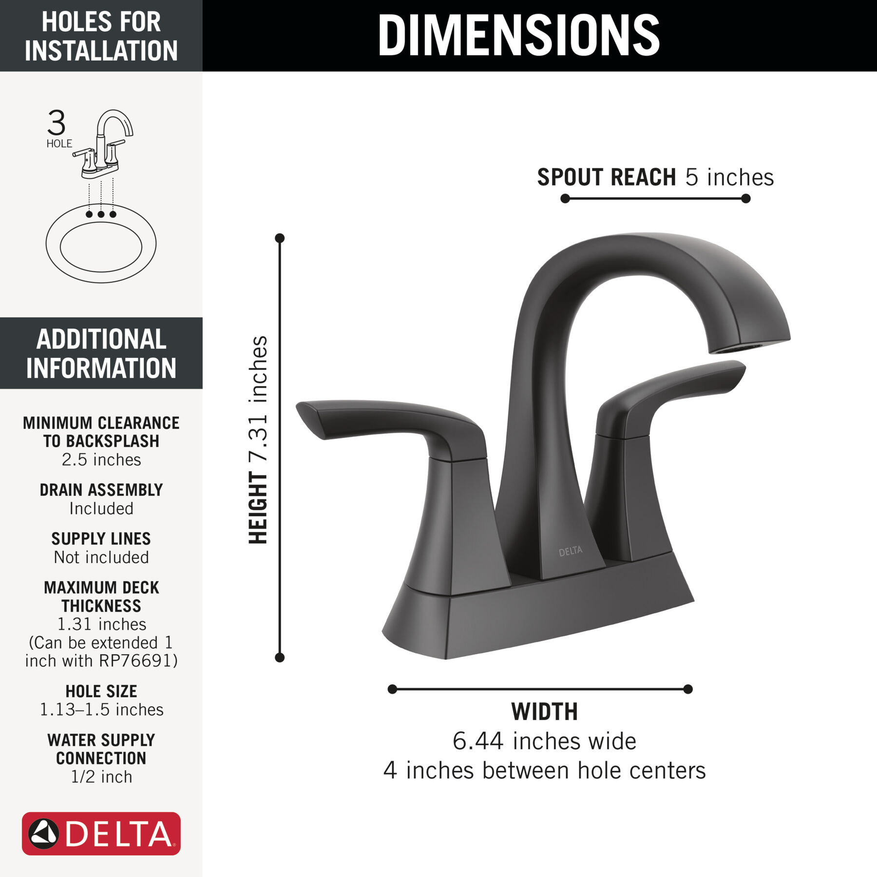 Centerset Lavatory Faucet with 14 Series Tub Shower Trim Bundle