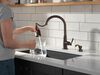 Single Handle Pull-Down Kitchen Faucet with Soap Dispenser and ShieldSpray Technology