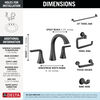 Widespread Lavatory Faucet with 14 Series Tub Shower Trim and Bathroom Accessories Bundle