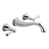 Two Handle Wall Mount Bathroom Faucet