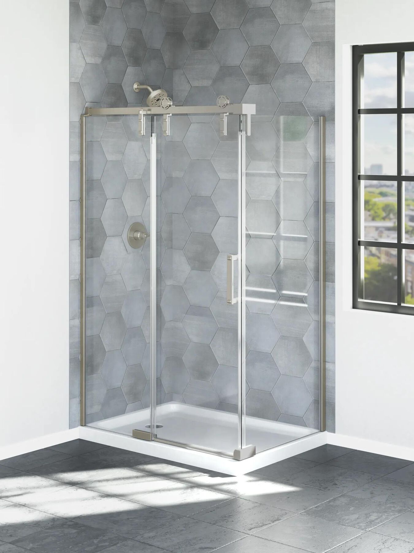 48x34 Corner Shower Bundle - Left