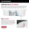 30&rdquo; Granite Composite Workstation Kitchen Sink Drop-In Top Mount Single Bowl with WorkFlow&trade; Ledge and Accessories in White
