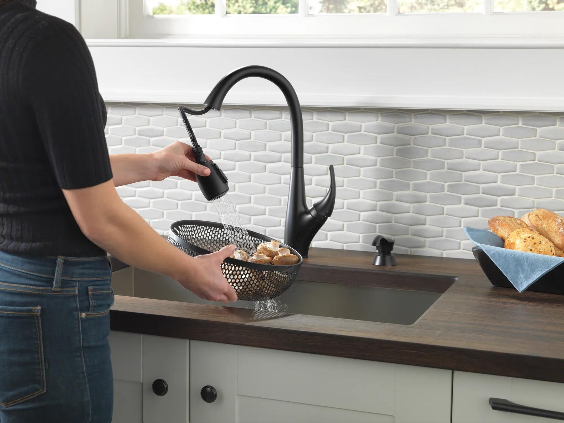 Single Handle Pull-Down Kitchen Faucet with Soap Dispenser and ShieldSpray&reg; Technology (Recertified)