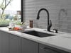 Single Handle Pull-Down Kitchen Faucet with Soap Dispenser and ShieldSpray Technology
