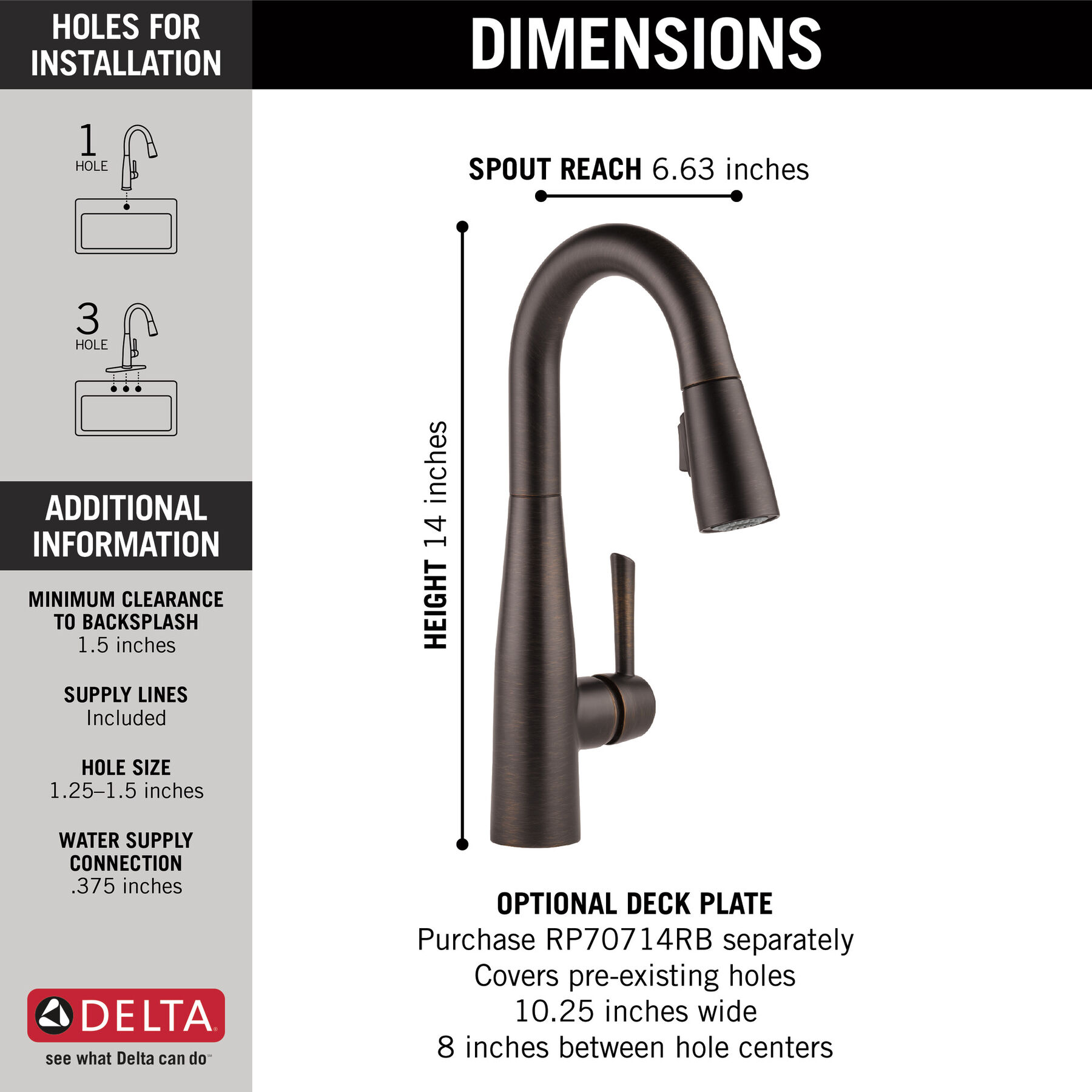 Single Handle Pull-Down Bar / Prep Faucet