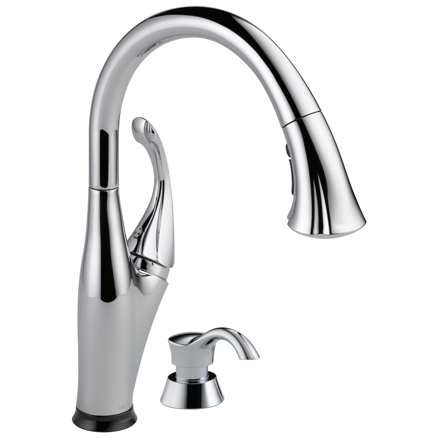Single Handle Pull-Down Kitchen Faucet with Touch<sub>2</sub>O&reg; Technology and Soap Dispenser