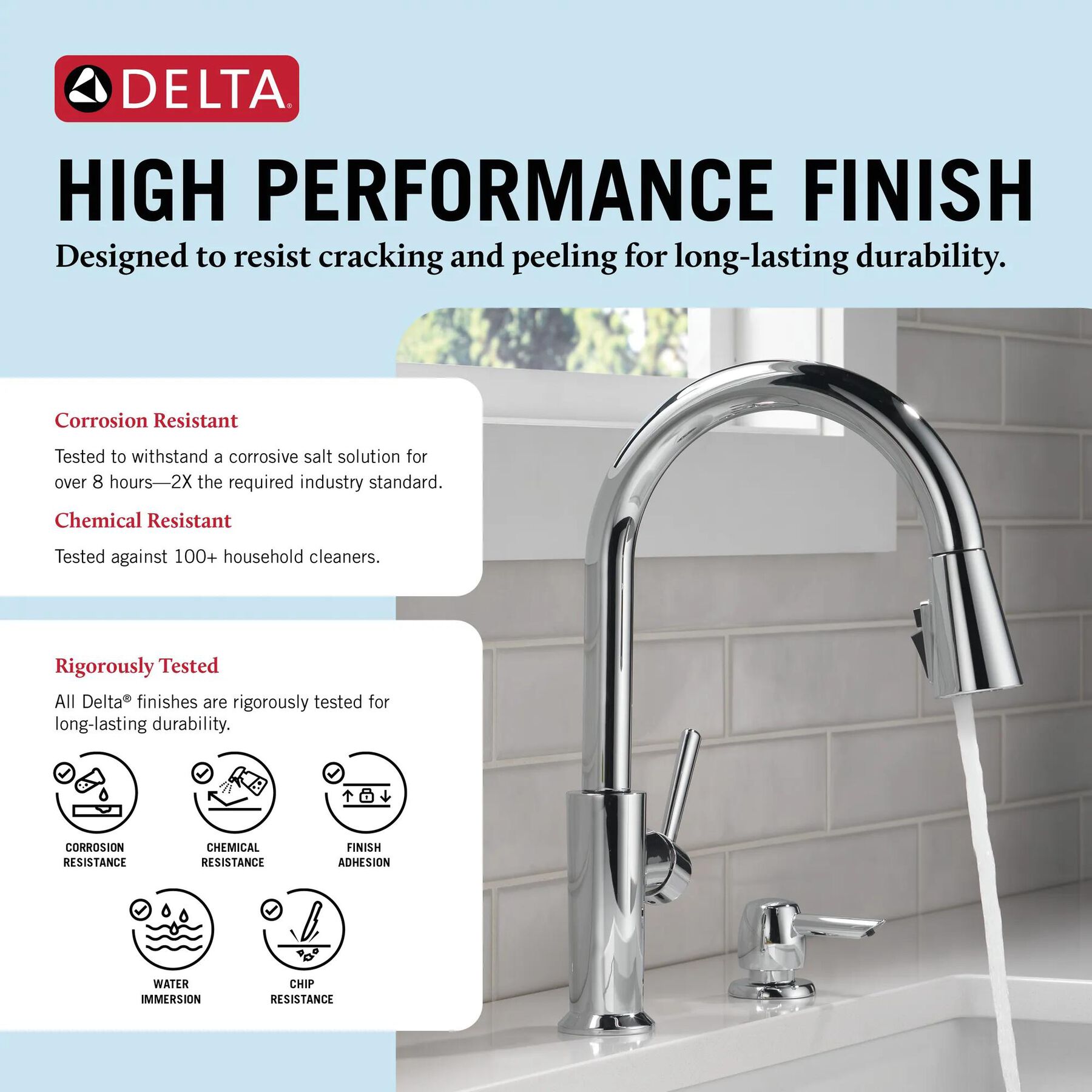Single Handle Pull-Down Kitchen Faucet with Soap Dispenser and ShieldSpray&reg; Technology