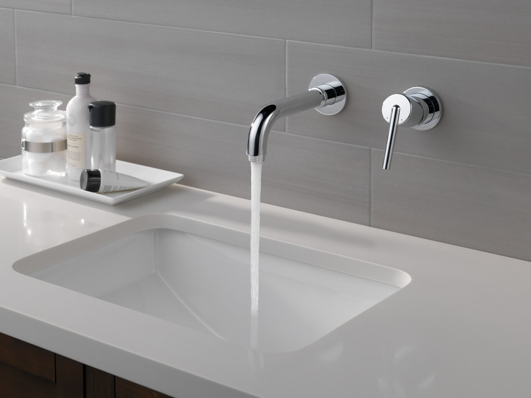 Single Handle Wall Mount Bathroom Faucet Trim (Recertified)