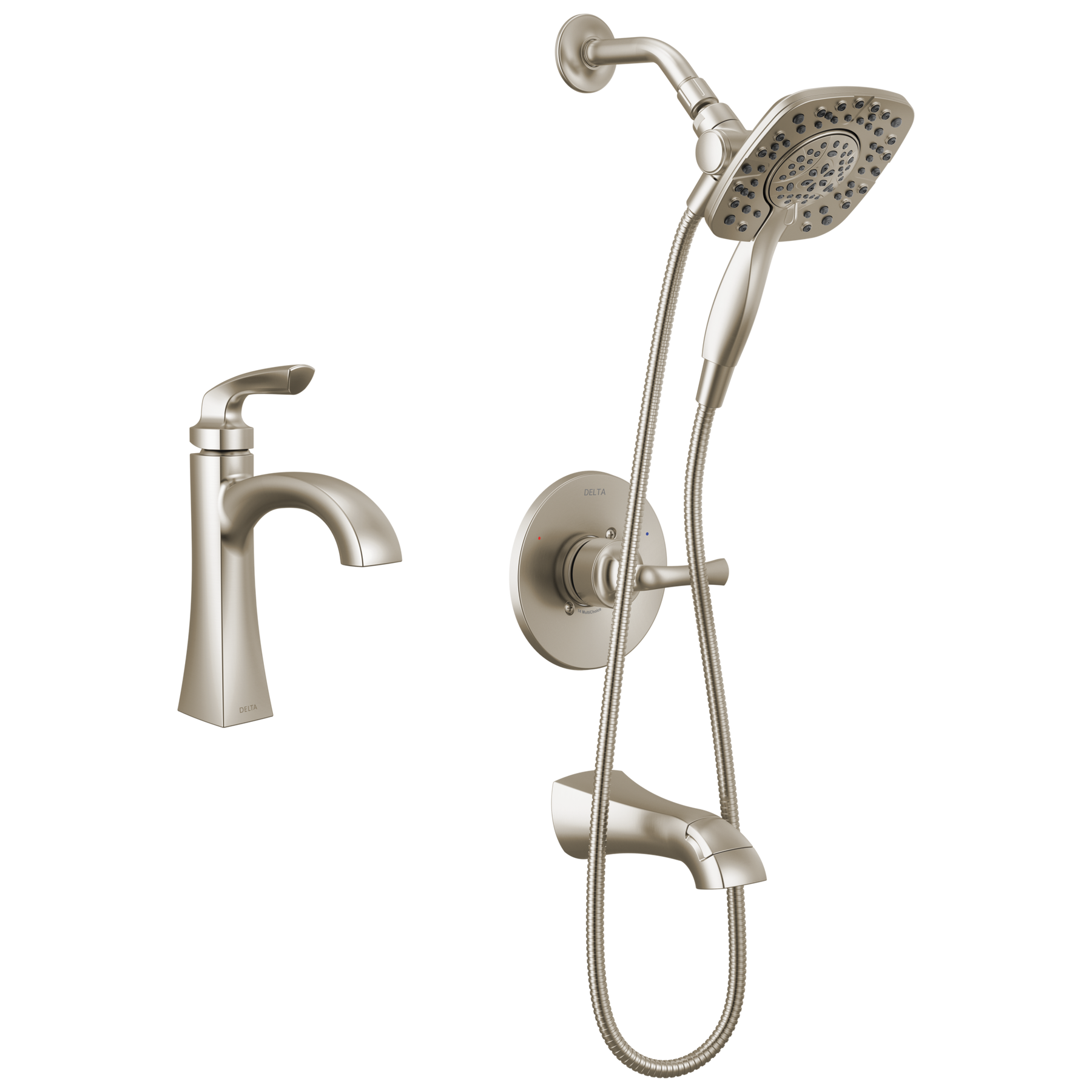 Single Handle Lavatory Faucet with 14 Series Tub Shower Trim Bundle