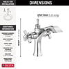 Two Handle Single Hole Monoblock Bathroom Faucet