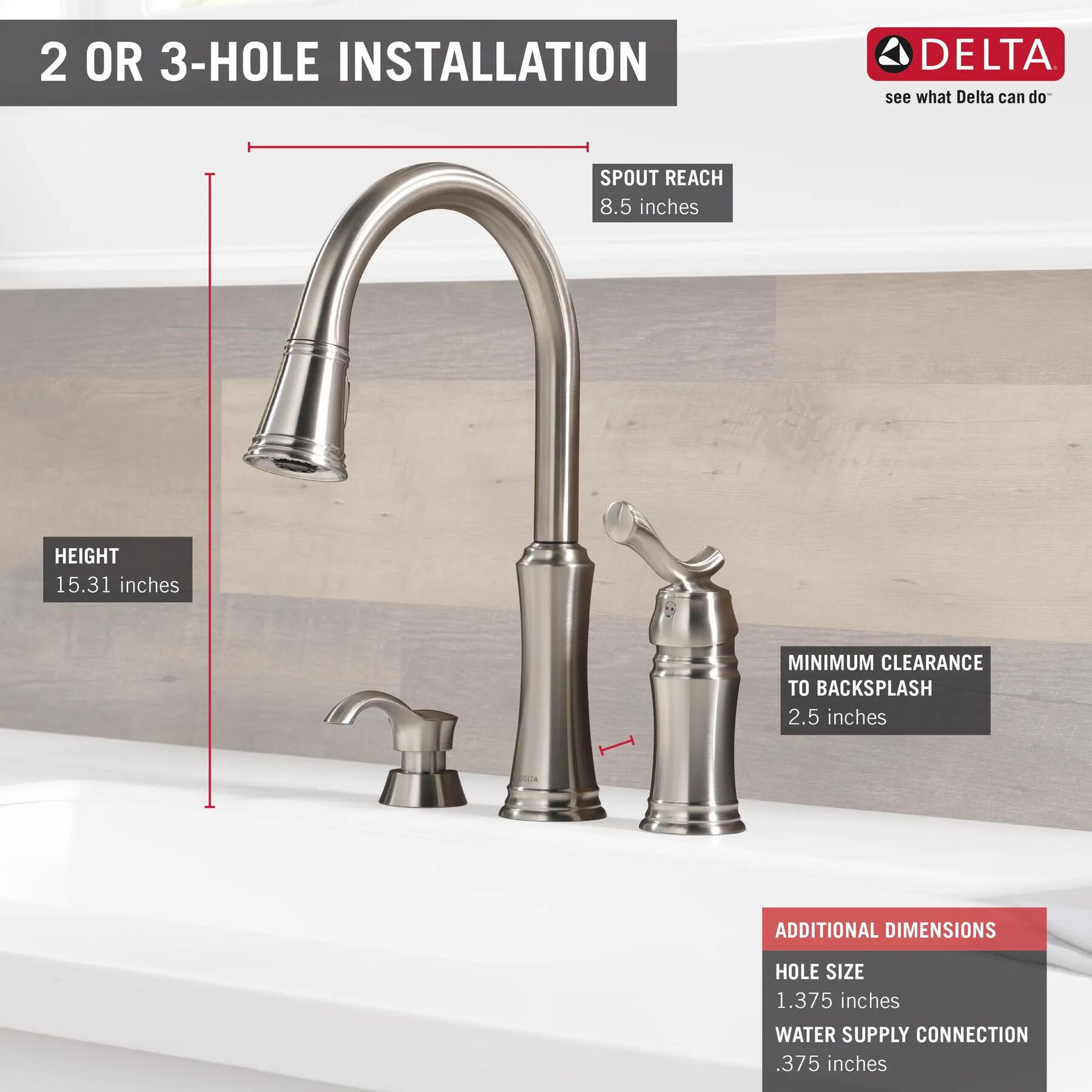 Pull-Down Kitchen Faucet with Soap Dispenser
