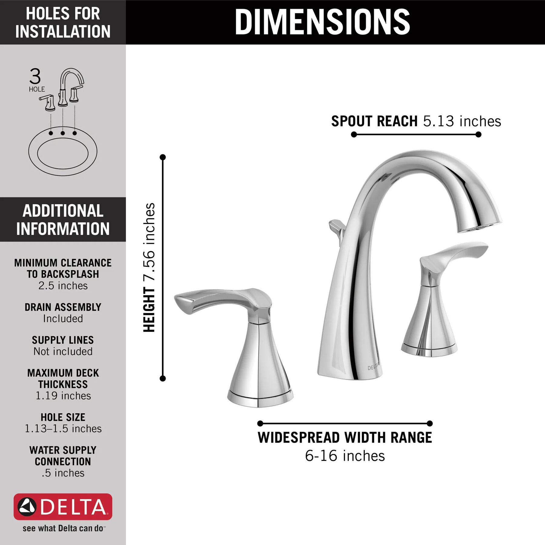 Widespread Bathroom Faucet (Recertified)