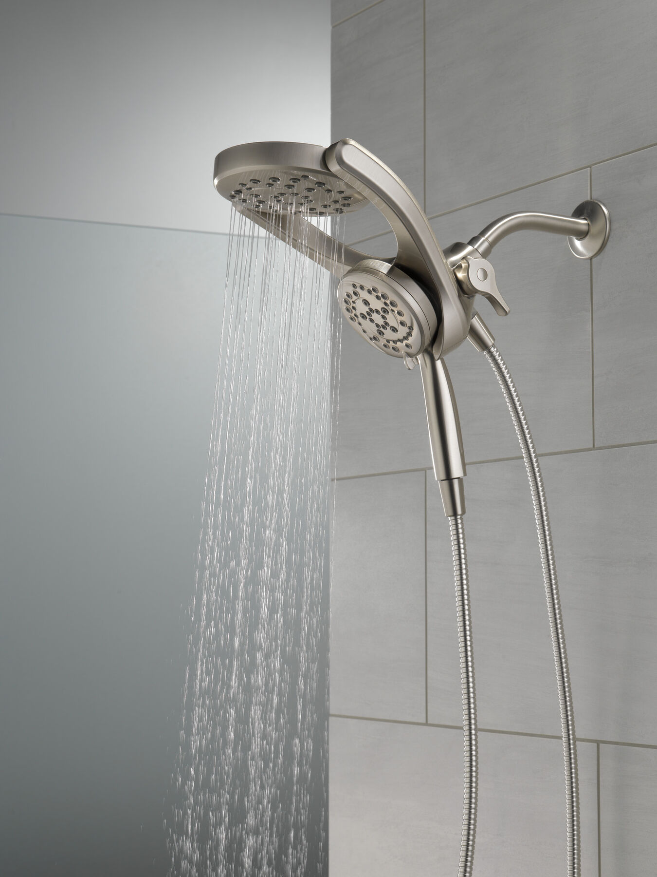 HydroRain&reg; 4-Setting Two-in-One Shower Head