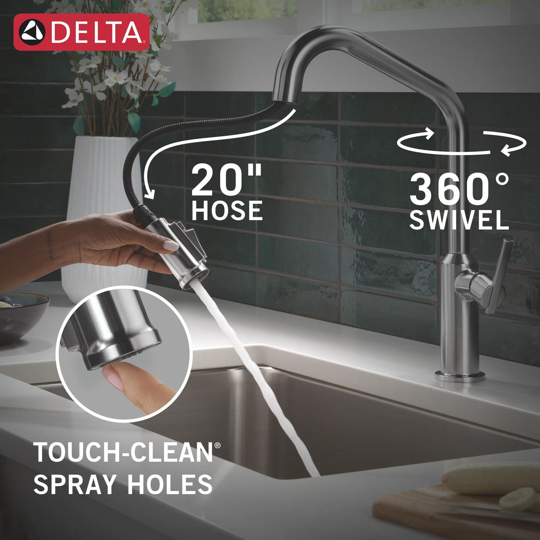 Single Handle Pull-Down Kitchen Faucet