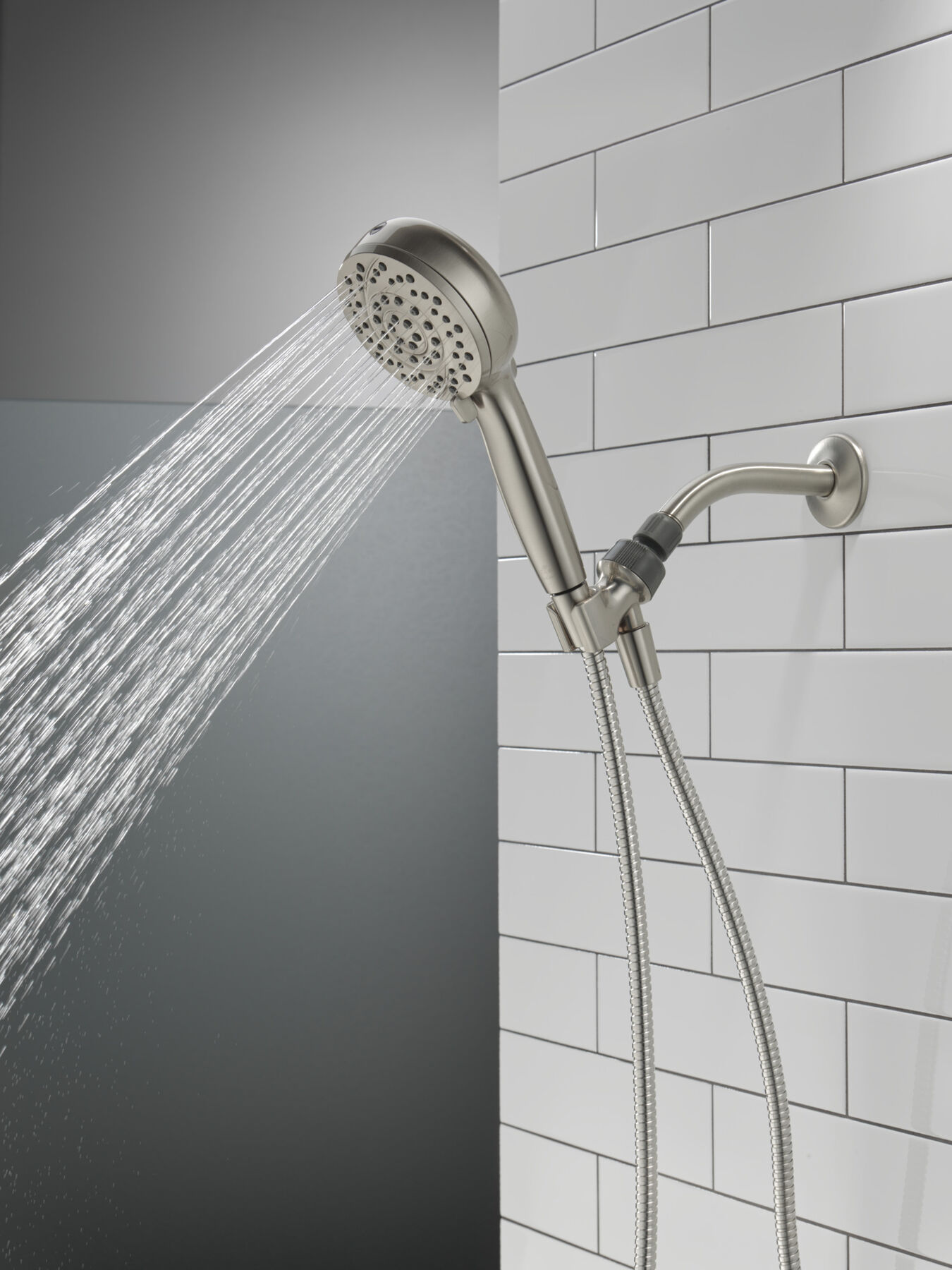 6-Setting Hand Shower with Cleaning Spray