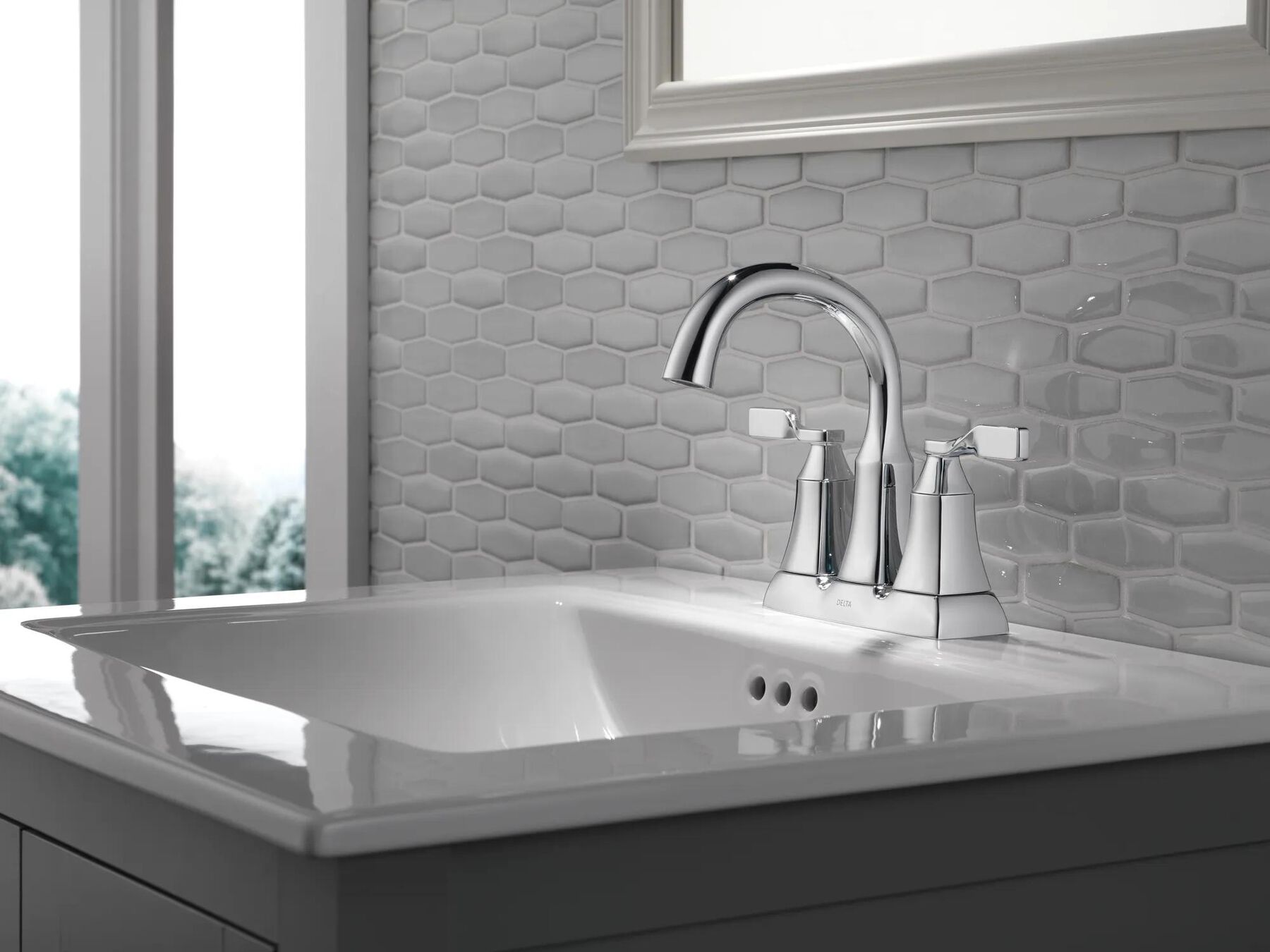 Two Handle Centerset Bathroom Faucet