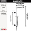 Shower Column 18" Angular (Recertified)