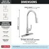 Single Handle Kitchen Pull-Down Faucet With Touchless Technology
