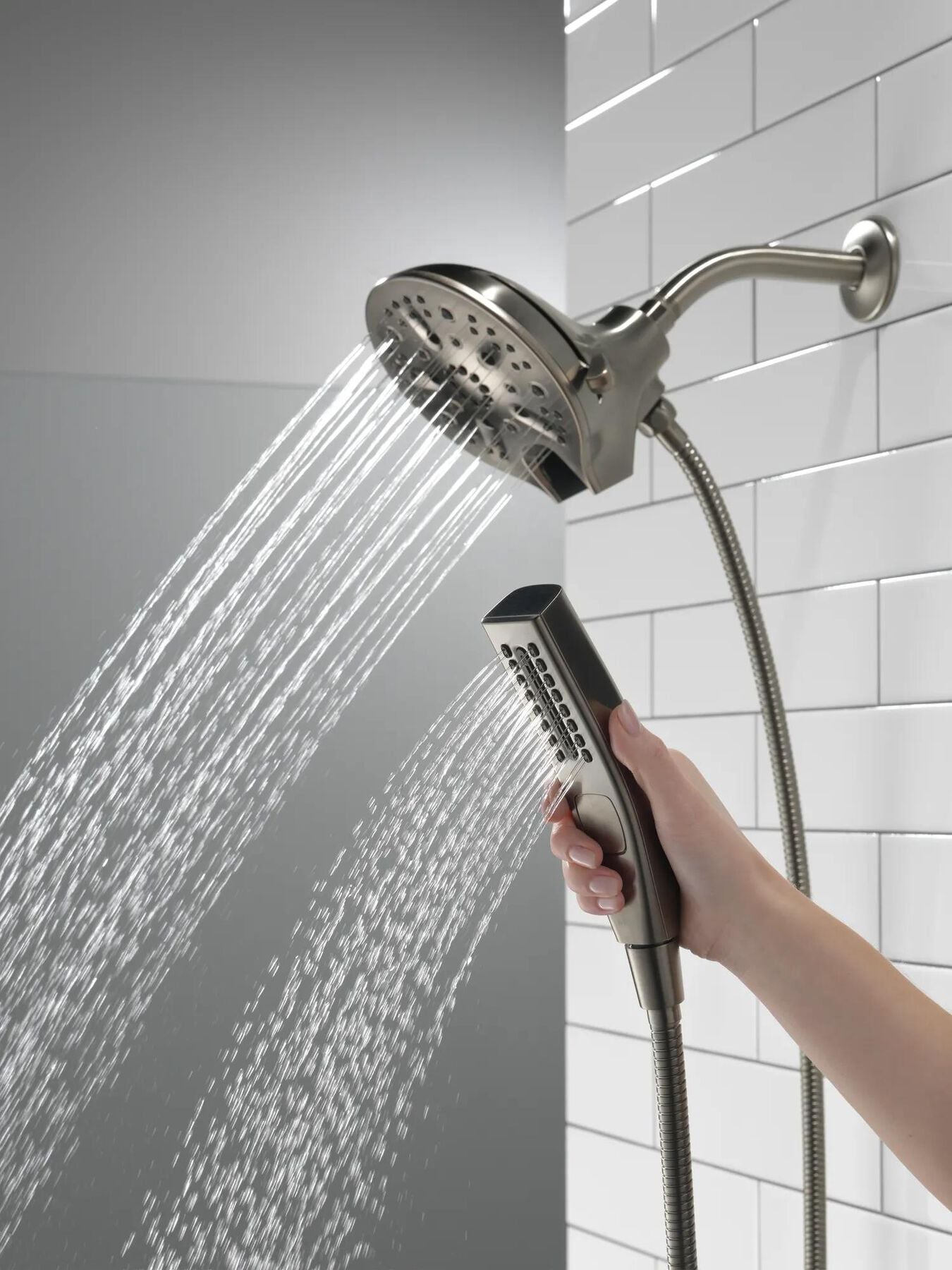 In2ition&reg; H<sub>2</sub>Okinetic&reg; 5-Setting Two-in-One Shower