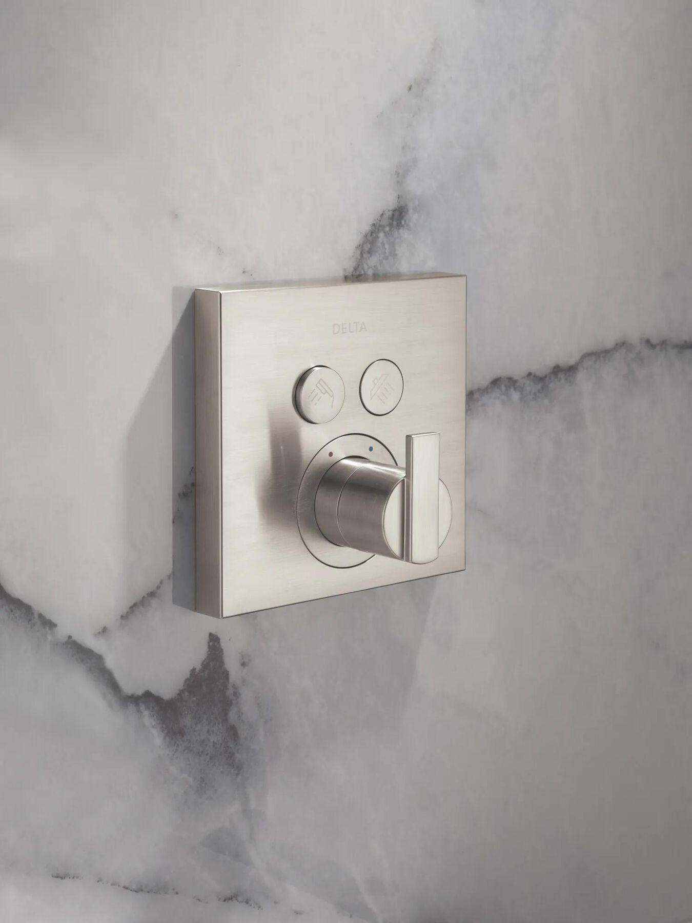 Angular Modern Push-Button Shower