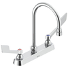 Two Handle 8 In Cast Deck-Mount Faucet